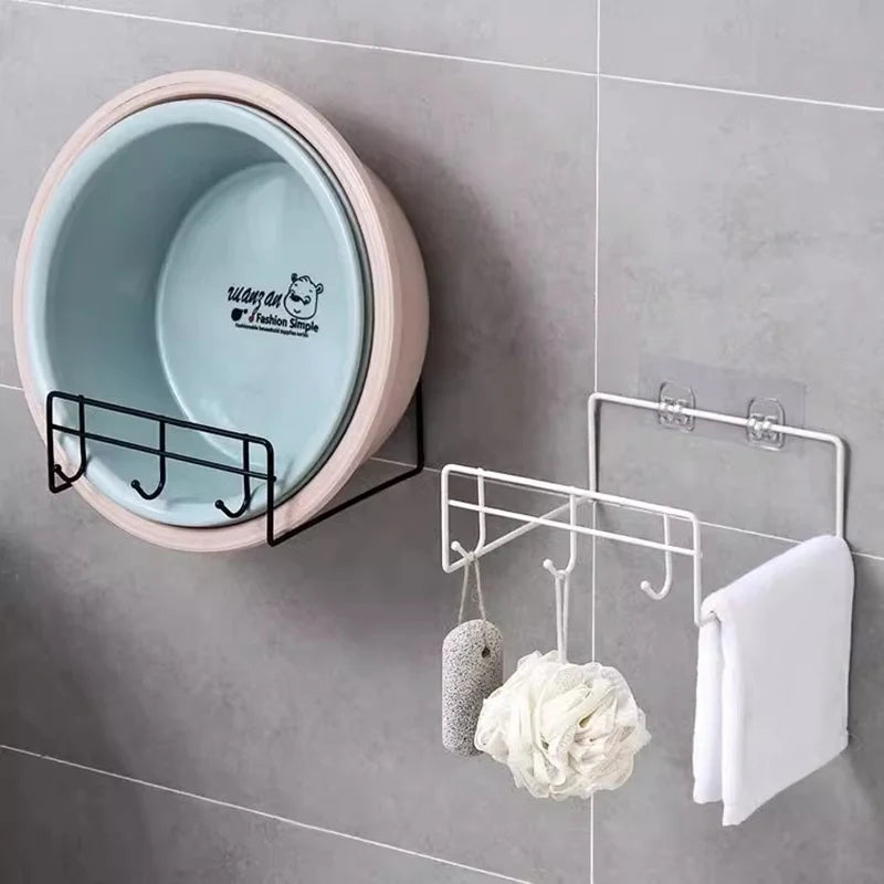 porte savon adhésif porte lave mains porte serviette moderne gris transparent