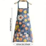tablier cuisine imperméable fleurs colorées poche ajustable gris rose moderne