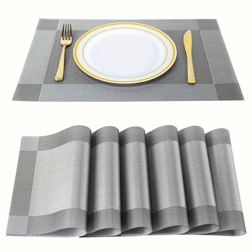 tapis table moderne rectangle beige gris carreaux vinyle adhésif facile nettoyer résistant chaleur