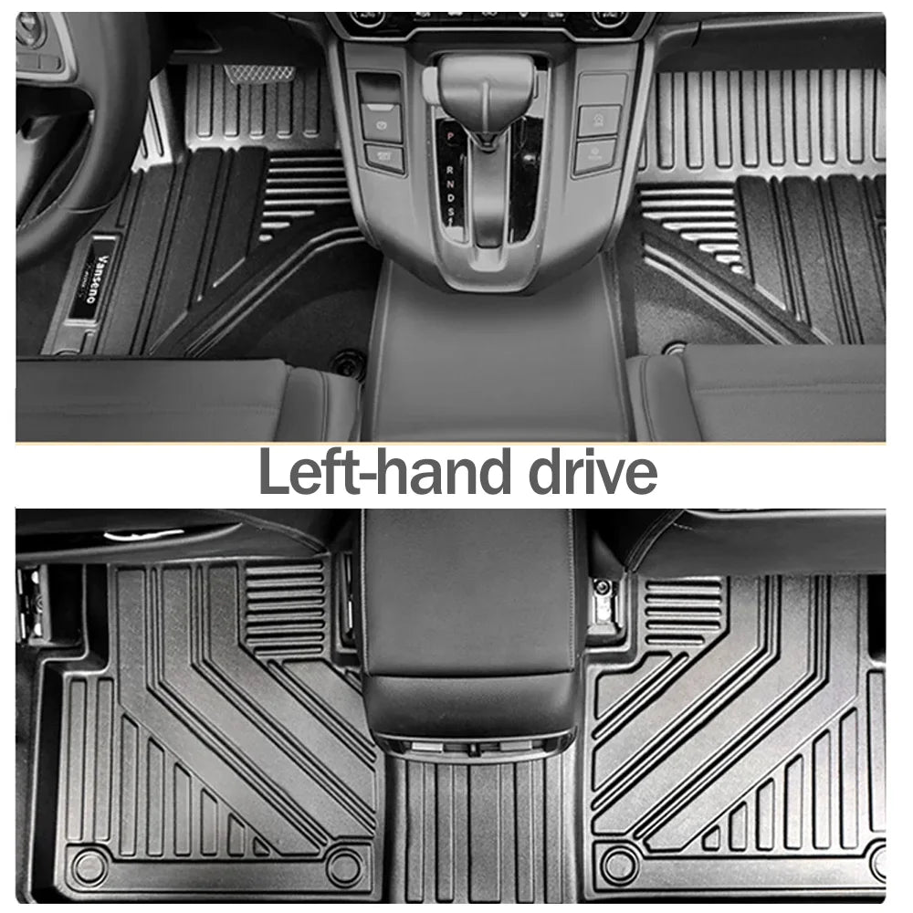 tapis sol voiture noir rayures horizontales surface rugueuse moderne résistant tapis avant arrière coffre