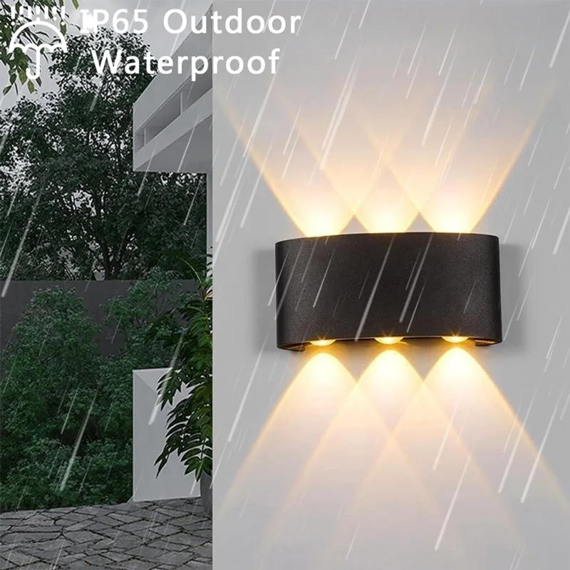 applique murale led moderne noire fixée mur diodes led étanches ip65