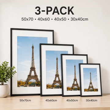cadres photo modernes noir tour eiffel mat blanc clips 50x70cm 40x60cm 40x50cm 30x40cm