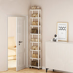 étagère mobile blanche trois plateaux moderne roulettes cuisine porte réfrigérateur