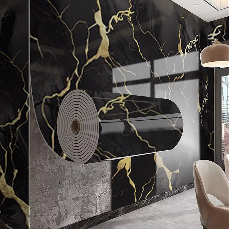 papier peint vinyle marbre résistant l'eau moderne cuisine chambre salon