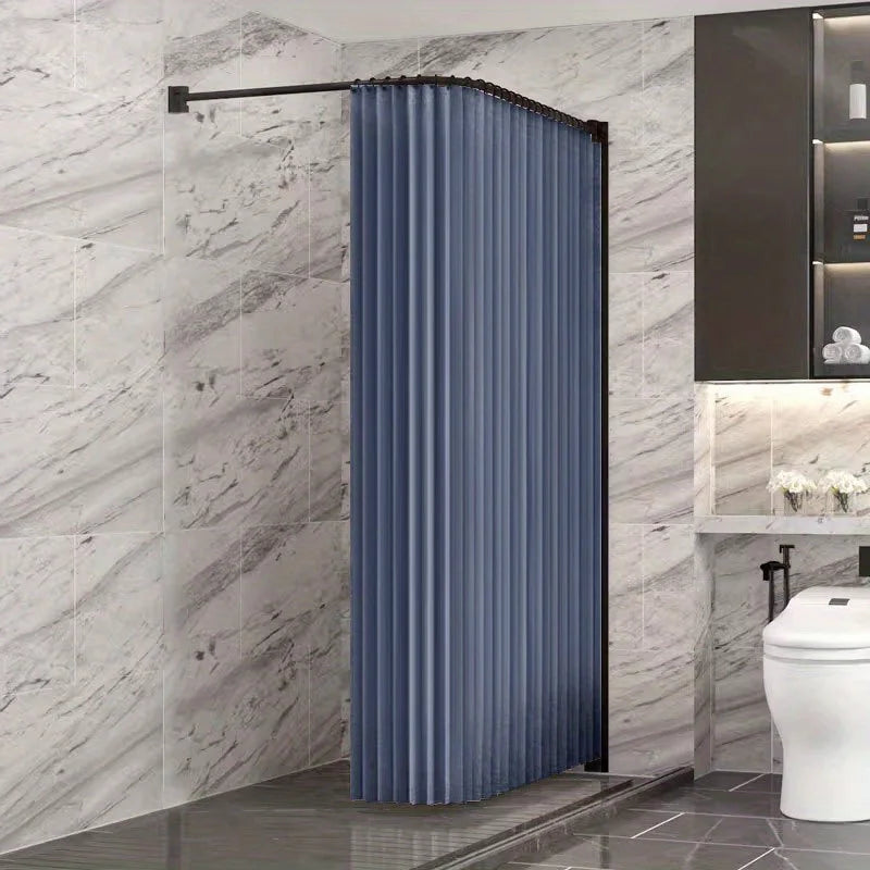 rideau douche plissé moderne beige bleu marine noir opaque 100x180cm 120x200cm 150x200cm