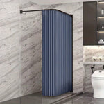 rideau douche plissé moderne beige bleu marine noir opaque 100x180cm 120x200cm 150x200cm