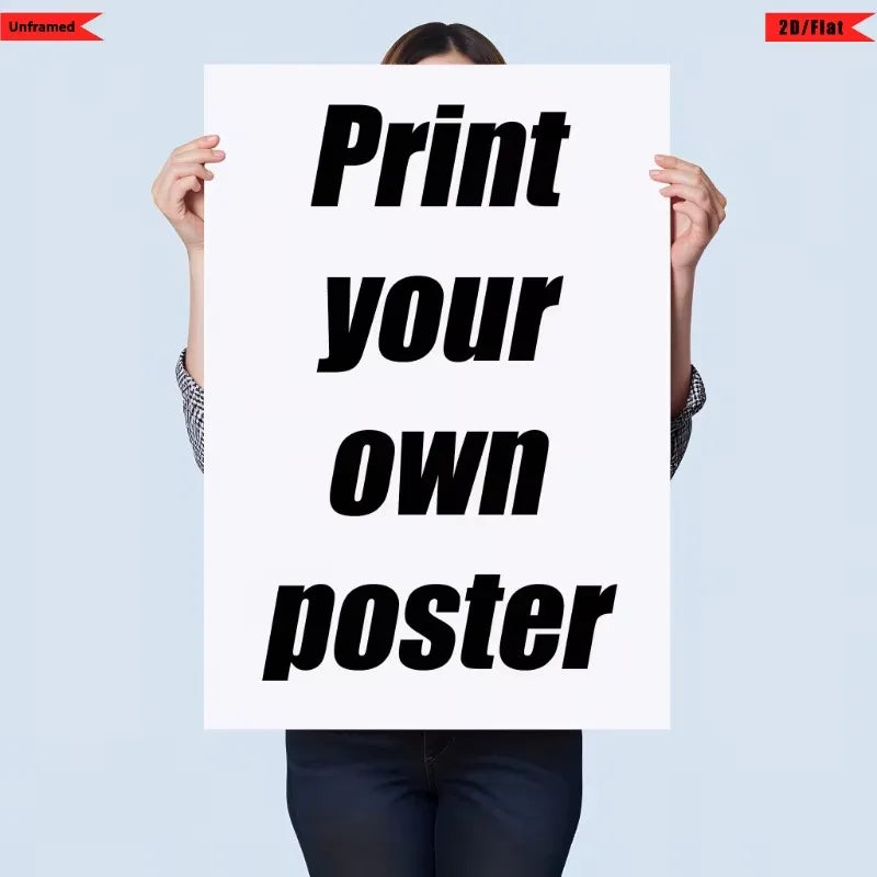 affiche murale personnalisée poster cyberpunk néon moderne rectangle vertical illustration graphique couleurs vives cadre