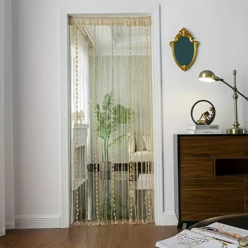 rideau soie noir chaîne moderne élégant gris blanc opacité decoration chambre bain