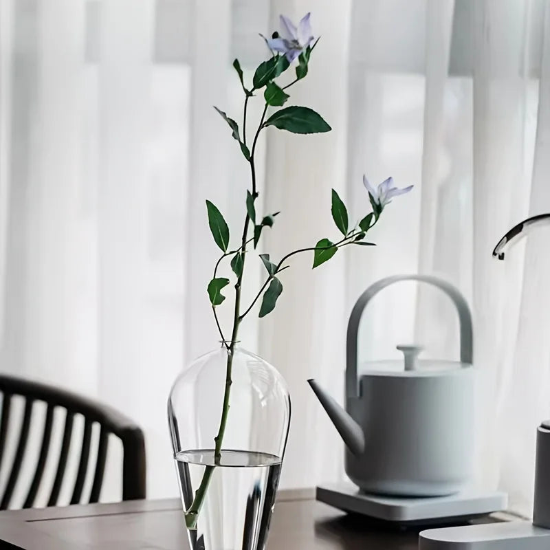 vases transparents modernes minimalistes arrangements floraux table zen