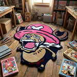 tapis sol antidérapant anime one piece chopper rose noir enfant pièce jouet cartoon
