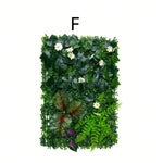 panneau mural végétal artificiel herbe feuilles fleurs décor maison anniversaire moderne vert rouge rose