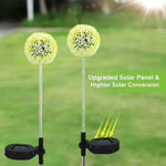 décorations solaires fleurs lumineuses vert blanc moderne extérieures jardin piquetées