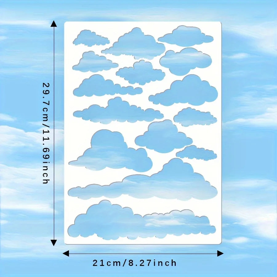 sticker nuages noir bleu clair moderne adhésif décoration mur sol tissu meubles pièces