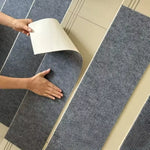 tapis marches escalier antidérapants moderne adhésif gris beige texturé absorbant 80x20cm
