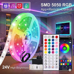 ruban led multicolore moderne adhésif télécommande synchronisation musicale controle application 10m 15m 20m 30m