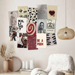 Cartes postales modernes abstraites 15x10cm kit collage chambre décoration vintage minimaliste floral geometrique