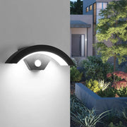 applique murale led moderne noir blanc détecteur mouvement ip65 sécuritaireextérieur résistante intempéries