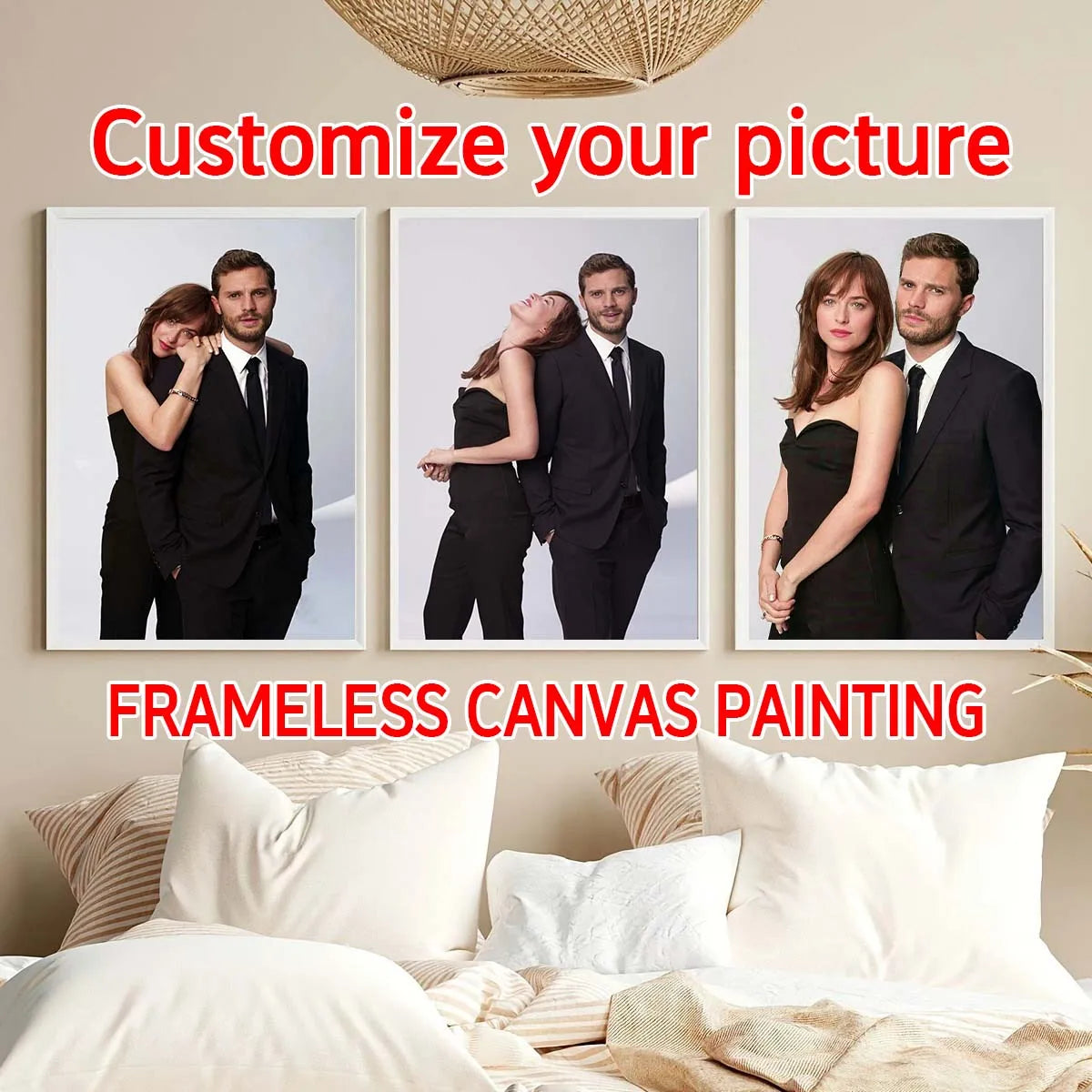 toile impression personnalisée photo personne costume moderne cadre anniversaire mariage noël famille