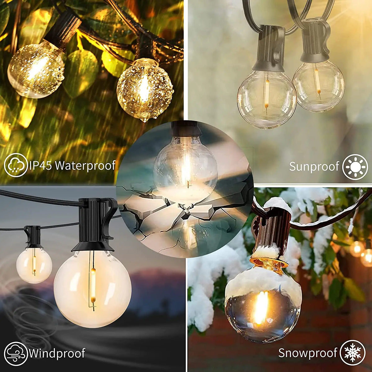 ampoules led filament doré blanc chaud vintage 20pcs e12 étanches 110v 220v 24v 5v