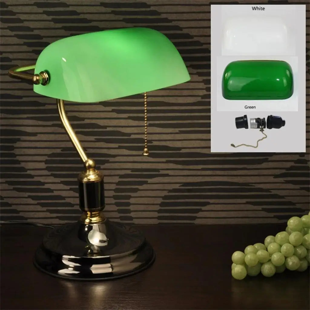 abat jour classique vert blanc durable tringle lampe décoration intérieure centrope table