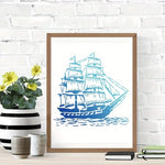stencils peinture marins phare bateau vintage blanc art mural bricolage décorationintérieur