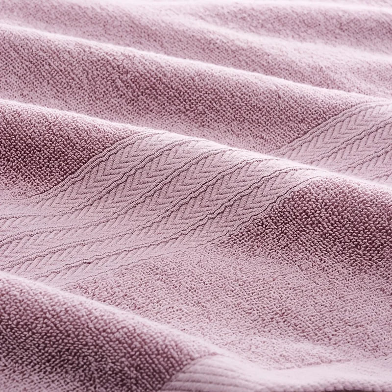 serviettes toilette coton rayées bleu blanc rose pâle absorbantes bain visage salle sport spa