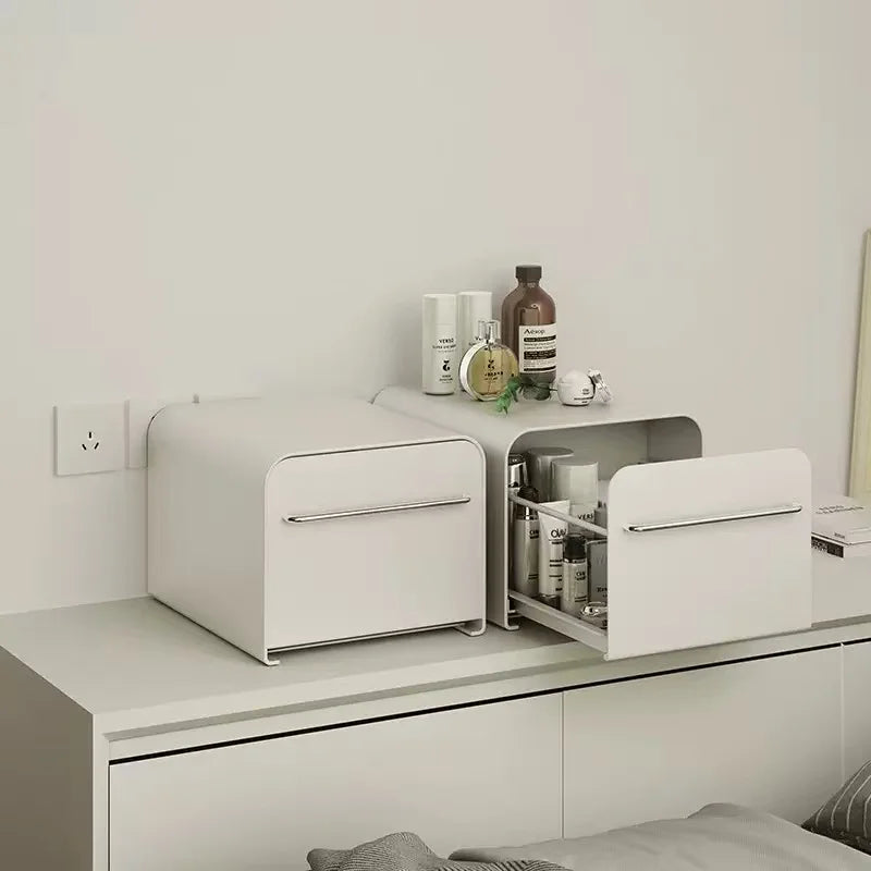 boîte métal blanc moderne boîte gâteaux couvercle poignée compartiments rangement cosmétiquesmédicamentsépices
