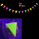 guirlande lumineuse moderne festive points étoiles triangles cercles multicolore anniversaire festive uv phosphorescente lumière