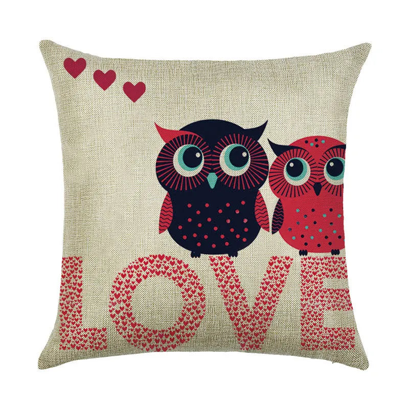 coussin décoratif beige imprimé oiseaux mignons moderne textile maison chambre salon confortable