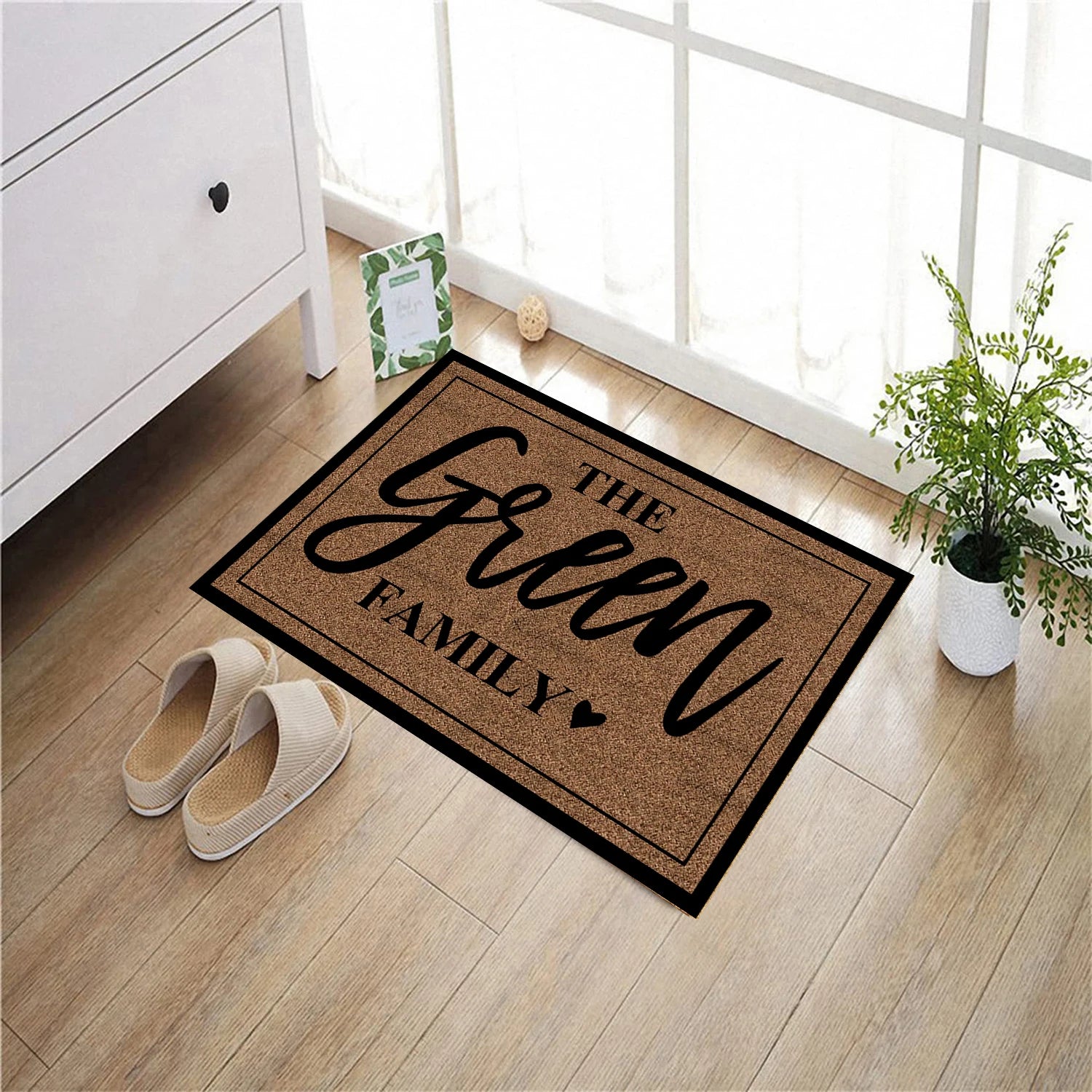 Tapis de porte personnalisé pour entrée élégante