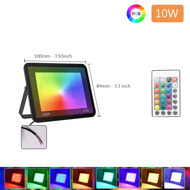 projecteur led rgb ip66 moderne adhésif noir blanc multicolore transparent