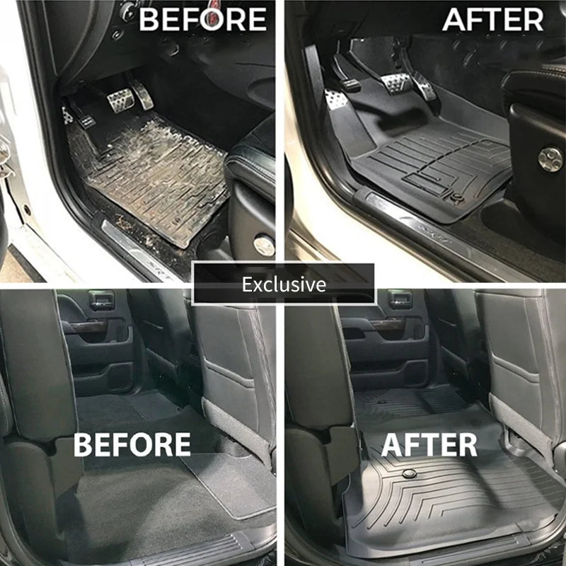 tapis sol voiture noir rayures diagonales moderne clips anti poussière waterproof