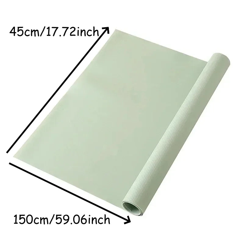 tapis cuisine adhésif résistant humidité points ronds vert clair moderne gris clair beige