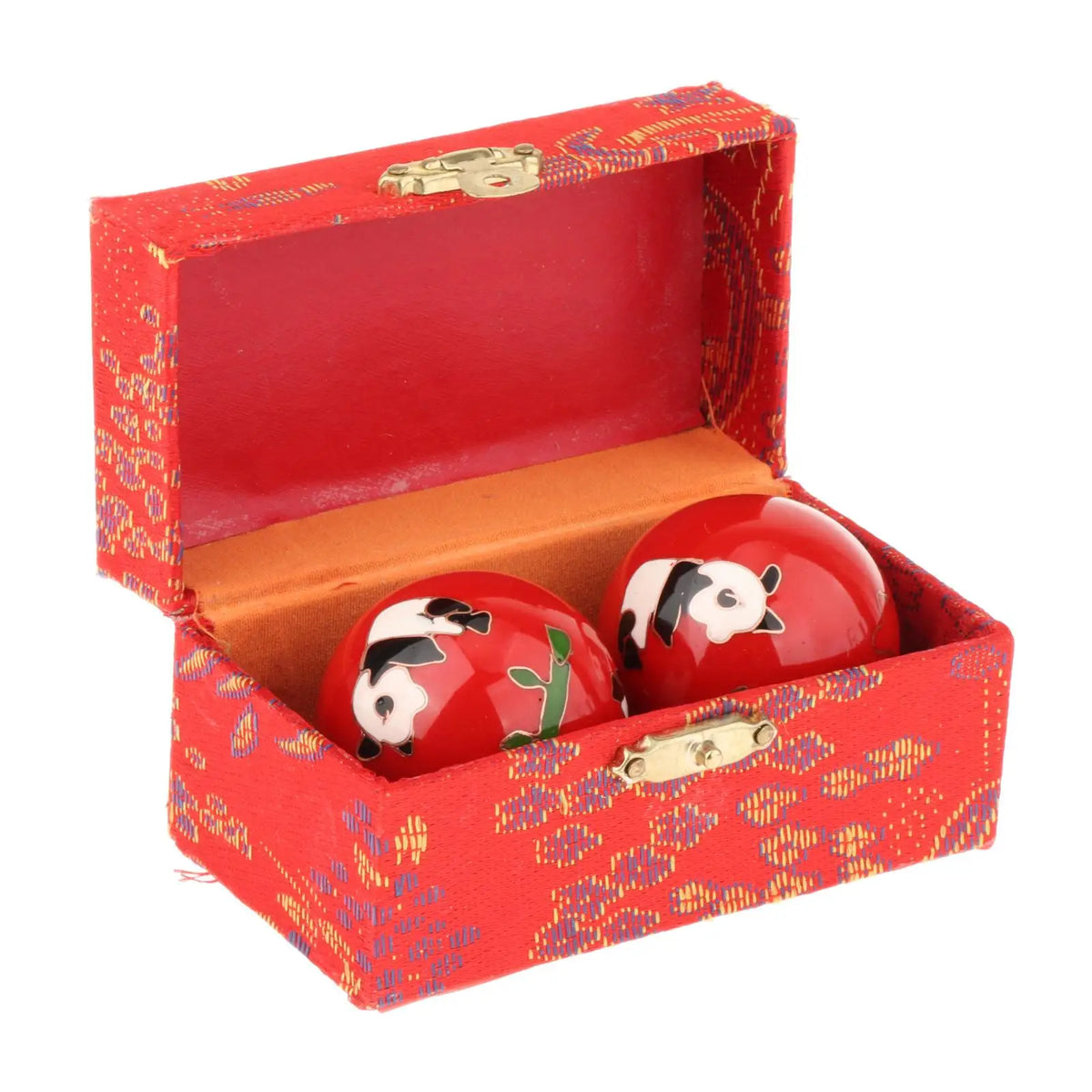 boules massage main rouge panda feuille fitness relaxation santé exercices dextérité portable