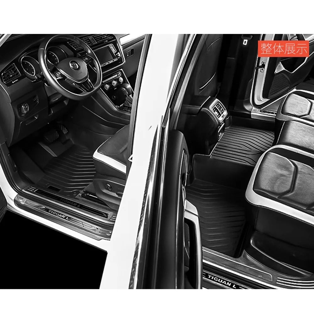 tapis sol voiture noir rayures horizontales surface rugueuse moderne résistant tapis avant arrière coffre