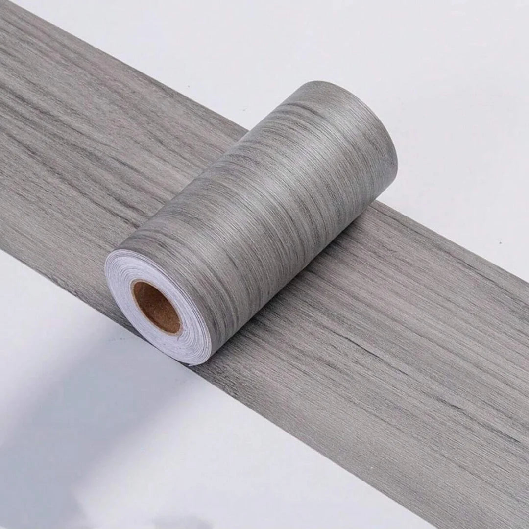 papier peint auto adhésif texture bois moderne gris clair beige noir blanc 10cm 5m