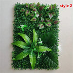 panneau mural végétal artificiel feuilles diverses couleurs vert rouge moderne décoration intérieure extérieure tropical