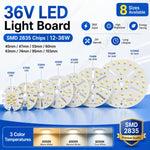 lot panneaux led ronds plafonnier rénovation blanc chaud froid montage