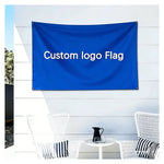 drapeau personnalisable polyester moderne bleu noir texturé usage intérieur extérieur double couture