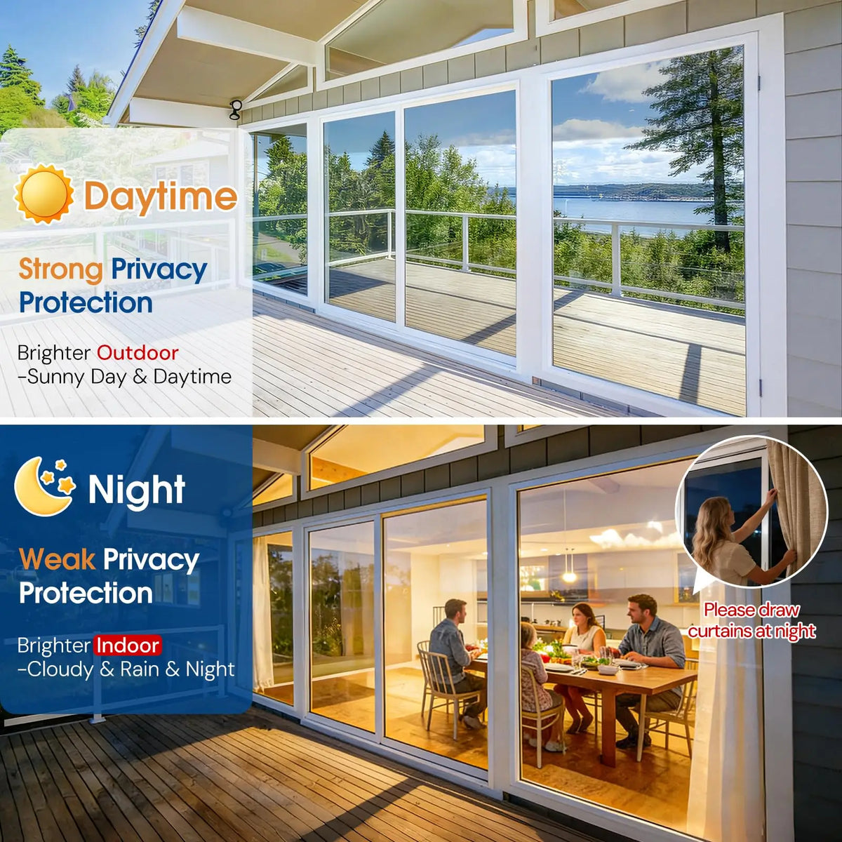 film confidentialité vitre effet miroir anti regard protection uv thermique autocollant pvc