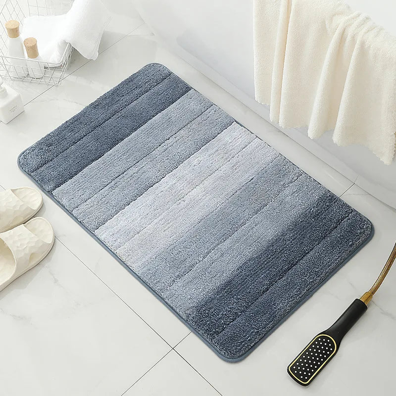 tapis bain shag vert clair gris moderne antidérapant lavable machine texture duveteuse ensemble tailles