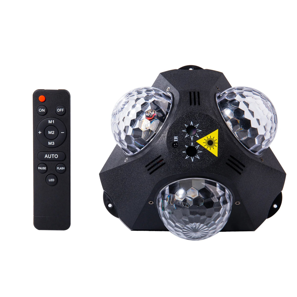 projecteur laser moderne compact disco boule effet stroboscope lumière noire transparent festive decoration