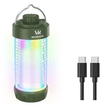 lanterne led portable rechargeable bleu rouge vert blanc transparent moderne compact camping aimant corde