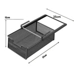paniers rangement blanc noir maille métal coulissant clips sous armoire moderne économie place