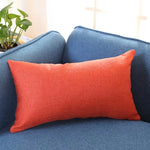 coussin décoratif rectangulaire rouge gris orange amovible lavable 30x50cm moderne fibre polyester