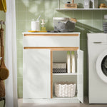Armoire de toilette avec porte basculante et bac à linge