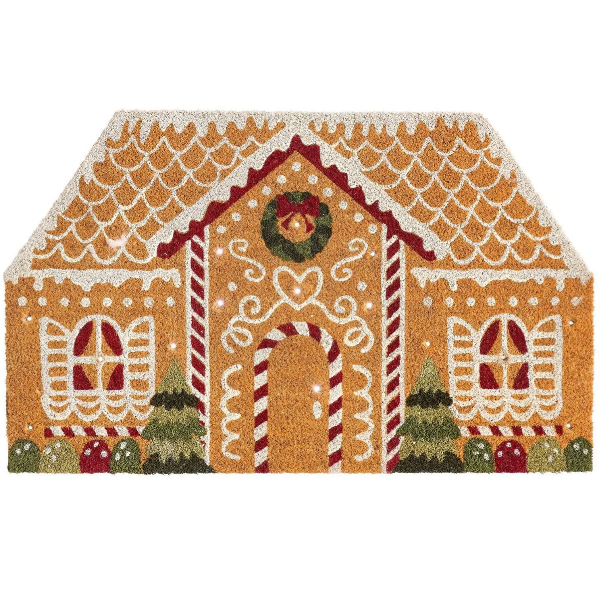 tapis pvc antidérapant rouge motifs noël lettres brodées résistant extérieur entrée chambre fille