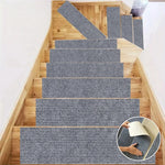 tapis marches escalier antidérapants moderne adhésif gris beige texturé absorbant 80x20cm