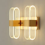 Applique murale LED elliptique design moderne en métal et acrylique