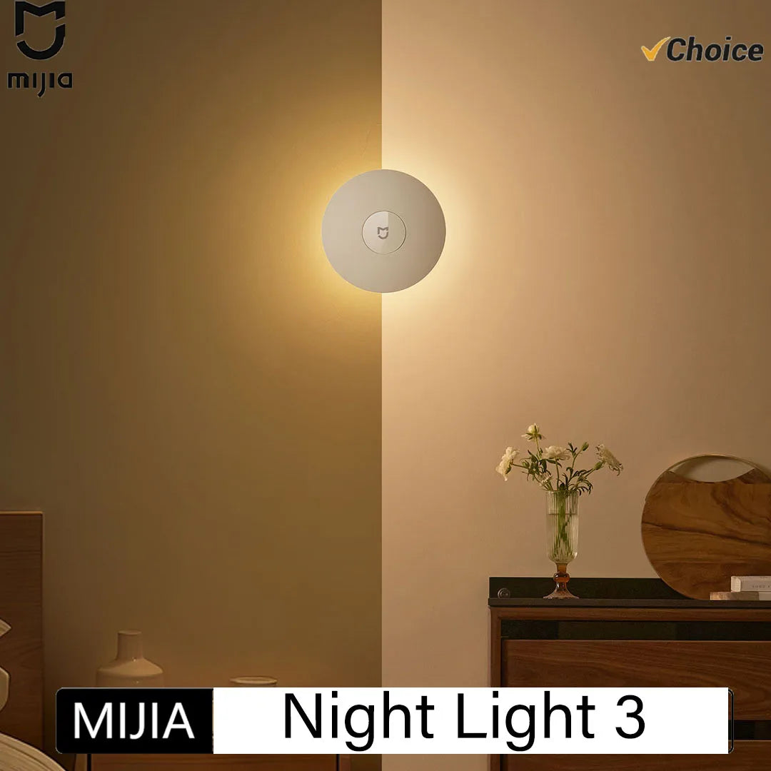 veilleuse lampe nuit blanc moderne minimaliste adhésif interrupteur tactile base magnétique étiquettes 3M
